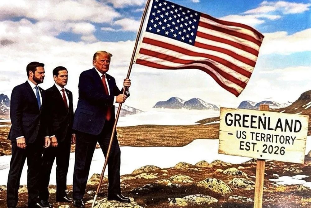 Trump divulga imagem de IA com bandeira dos EUA na Groenlândia