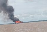 Quatro jovens ficaram feridos após explosão de barco no Amazonas