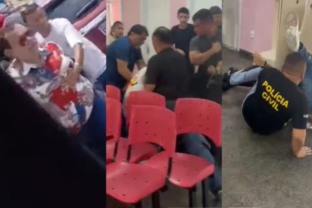 Confusão após acidente de trânsito termina em confronto na Delegacia da Mulher em Manaus