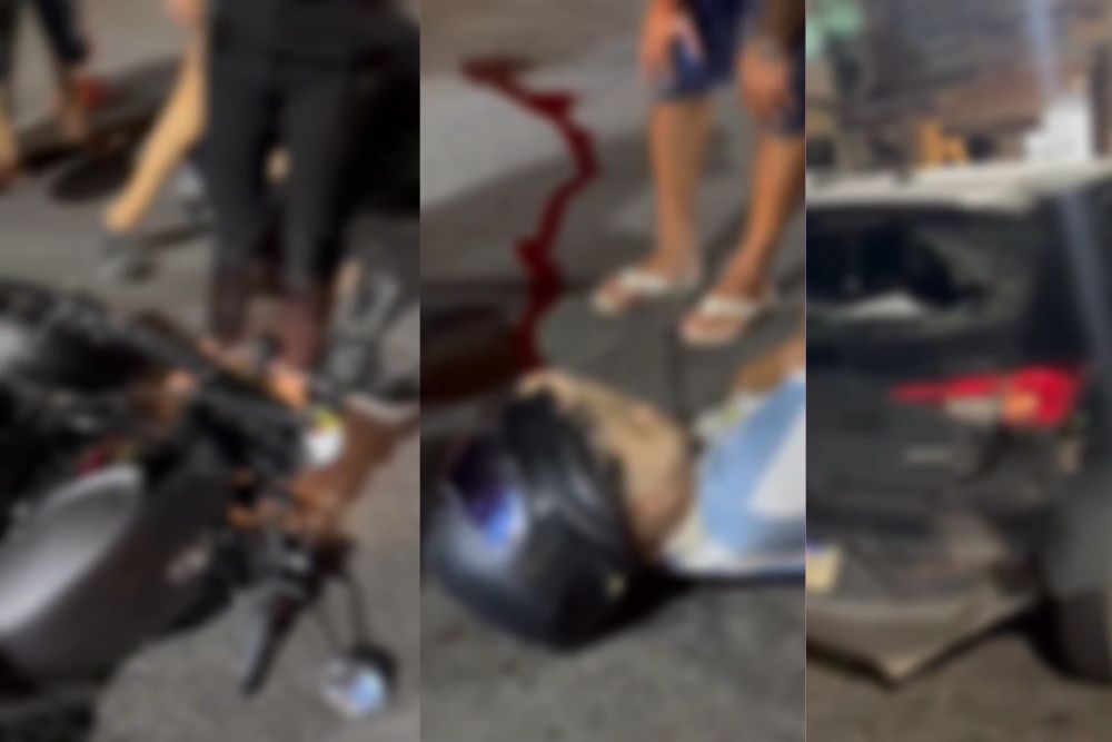 Motociclista sofre ferimentos graves após colisão na Avenida das Torres, em Manaus