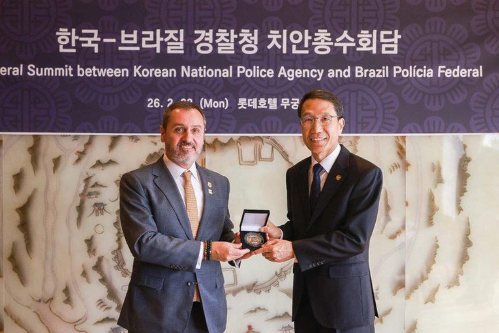 Polícias federais de Brasil e Coreia do Sul discutem parceria contra crime organizado internacional