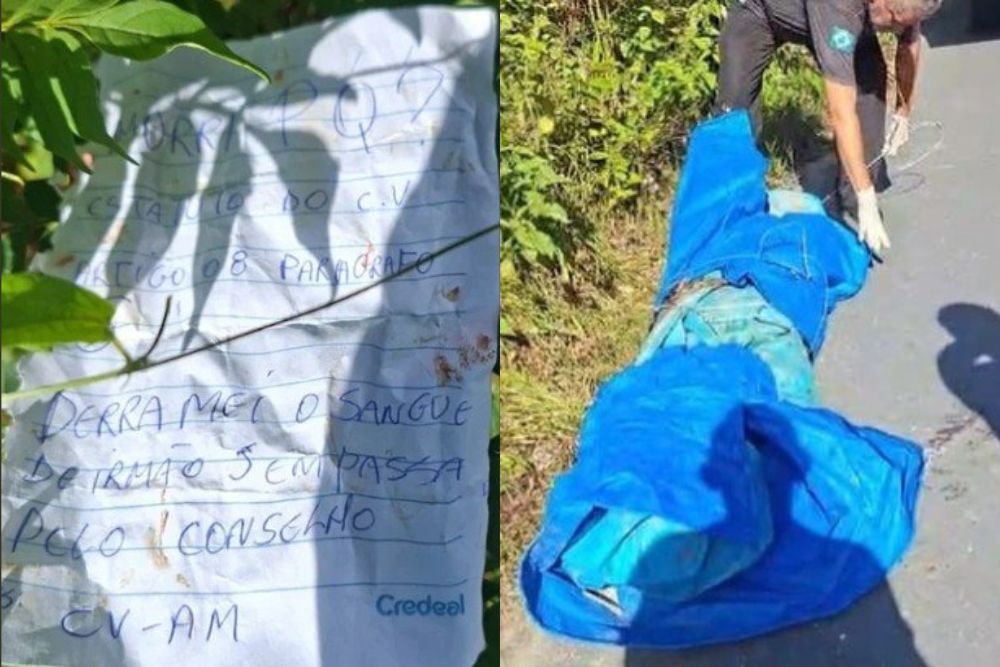 Corpo decapitado &eacute; encontrado com bilhete de fac&ccedil;&atilde;o na AM-010, em Manaus