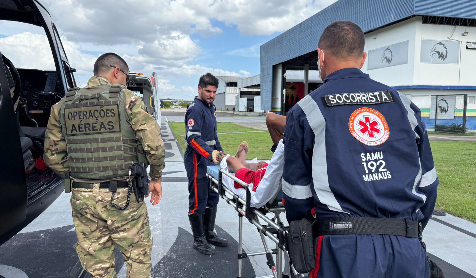 Idoso indígena com arritmia é socorrido por helicóptero na zona norte de Manaus