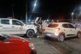 Motorista fica preso às ferragens após acidente na avenida Torquato Tapajós em Manaus
