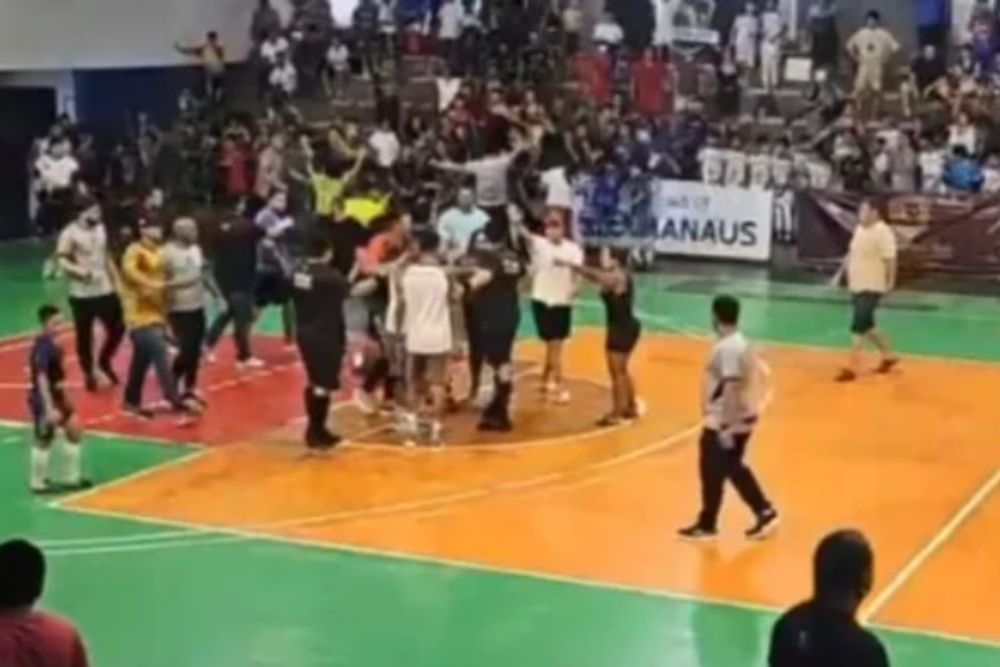 Confusão entre atletas paralisa partida do Amazonense Sub-12 de futsal em Manaus
