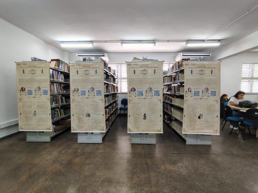 Exposição na Biblioteca Genesino Braga reúne obras de autores amazonenses e valoriza literatura regional