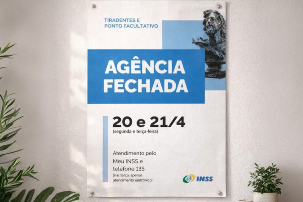 INSS fecha agências durante feriado de Tiradentes e retoma atendimento na quarta-feira (22) INSS fecha agências durante feriado de Tiradentes e retoma atendimento na quarta-feira (22)