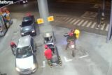 Dupla disfarçada de entregadores faz arrastão e assusta clientes em posto de Manaus