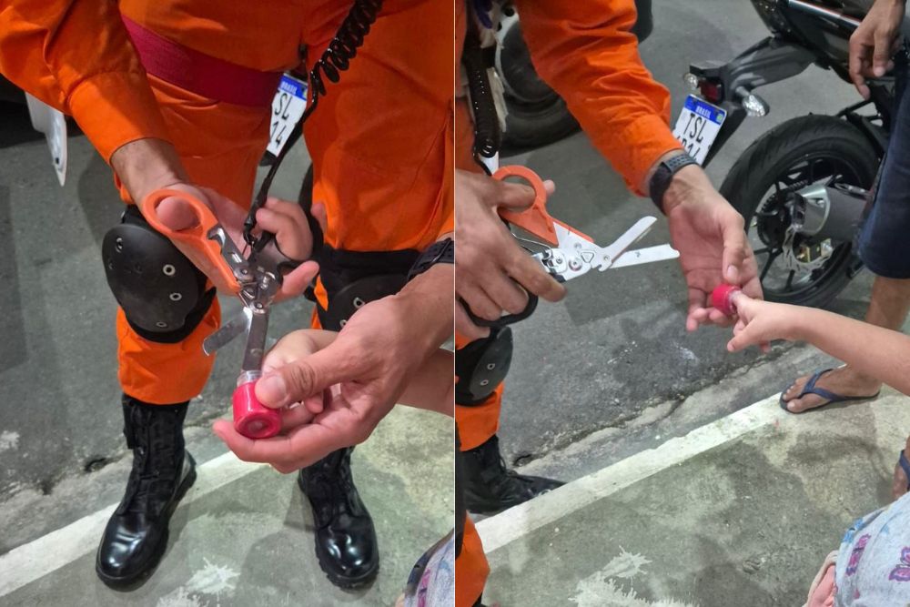 Menina de 4 anos prende dedo em pote de massinha na Zona Sul de Manaus Menina de 4 anos prende dedo em pote de massinha na Zona Sul de Manaus