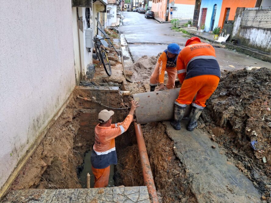 Prefeitura de Manaus realiza obra em galeria subterrânea no Nova Esperança para aumentar segurança na zona Oeste