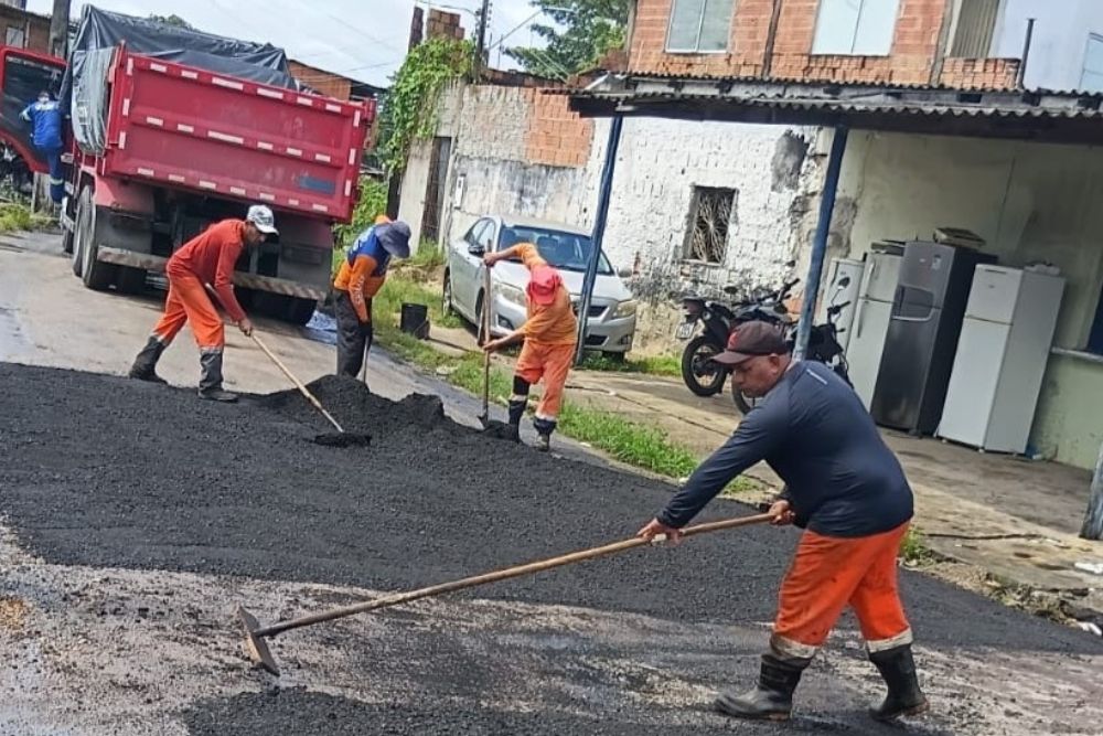Prefeitura avança com obras de recapeamento no Parque 10 de Novembro
