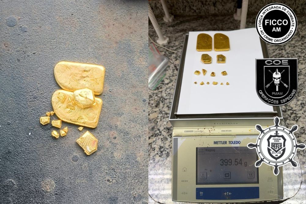 Homem é preso com quase 400 gramas de ouro em bote na zona sul de Manaus