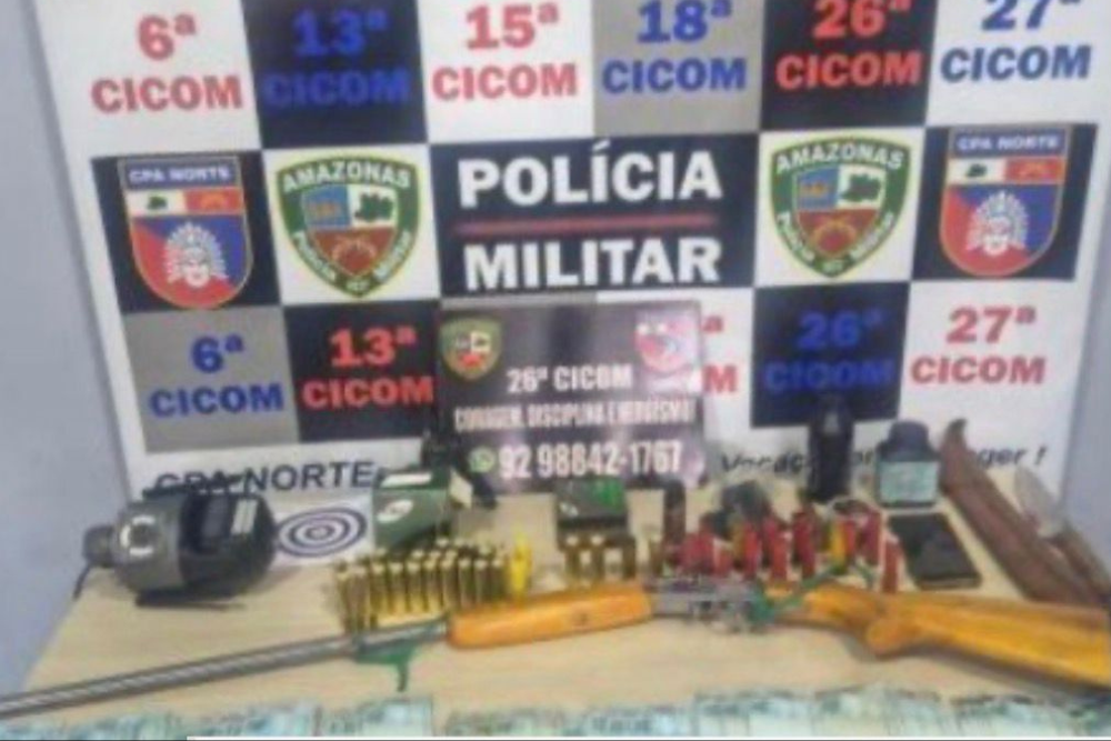 Homem é preso após ameaçar vizinho com espingarda em ramal da AM-010