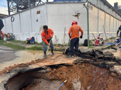 Obra recupera rede de drenagem afetada por erosão na zona Centro-Sul de Manaus