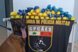 Cão policial ajuda forças de segurança do AM a apreender 21 kg de pasta-base de cocaína