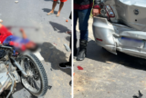 Colisão entre moto e carro deixa casal gravemente ferido na rodovia AM-010