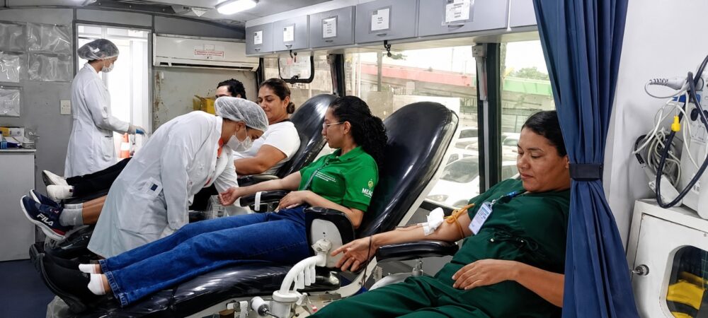 Ação no HPS Platão Araújo incentiva doação de sangue e reforça estoques do Hemoam Ação no HPS Platão Araújo incentiva doação de sangue e reforça estoques do Hemoam