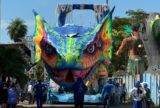 Alegoria da Cobra Grande do Caprichoso movimenta concentração em Parintins