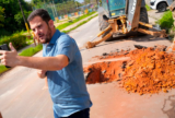 Renato Junior flagra obra embargada da Águas de Manaus e cobra respeito por Manaus