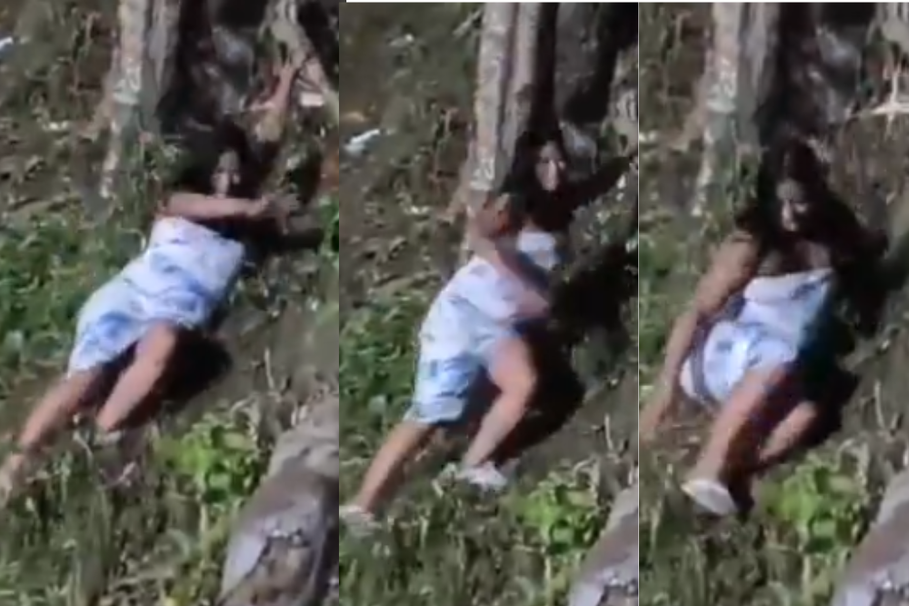 Vídeo mostra mulher escorregando barranco para alcançar barco após Festival de Parintins