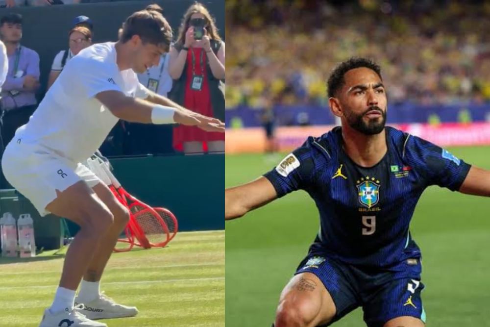 Cobolli homenageia Matheus Cunha com comemoração após vitória em Wimbledon