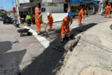 Manutenção asfáltica é executada em rua do bairro Santa Etelvina