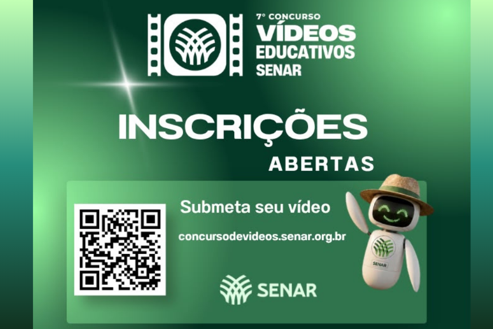 Concurso do Senar recebe inscrições para vídeos educativos