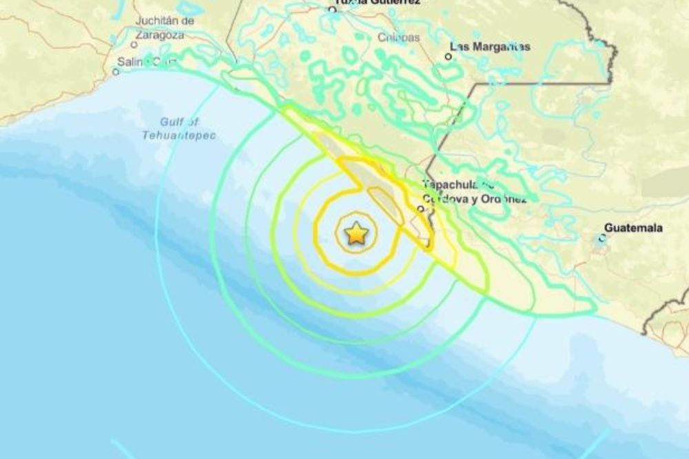 Terremoto de magnitude 7,4 atinge Puerto Madero, no México