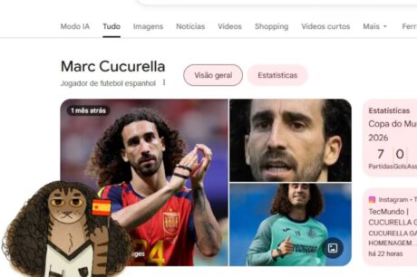 Google entra no clima da final da Copa e faz homenagem ao meme do 'gatinho Cucurella'