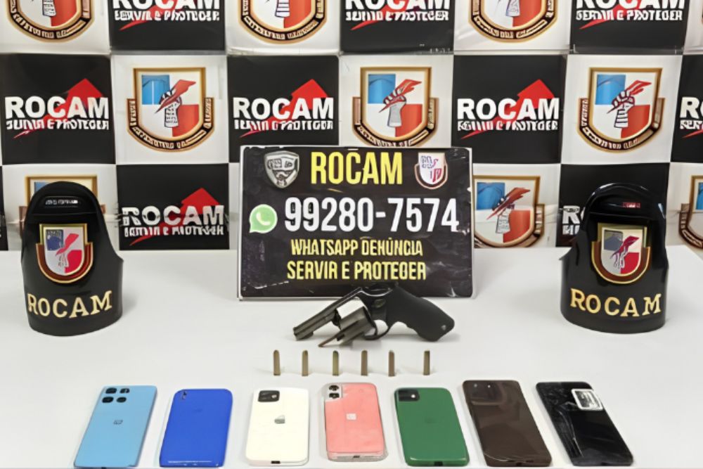 Adolescente foragido é apreendido com arma e sete celulares após perseguição em Manaus