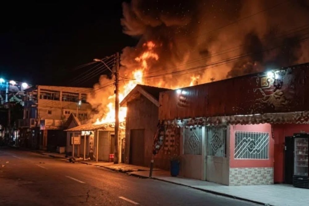 Incêndio destrói estância em Parintins e deixa cinco famílias desabrigadas