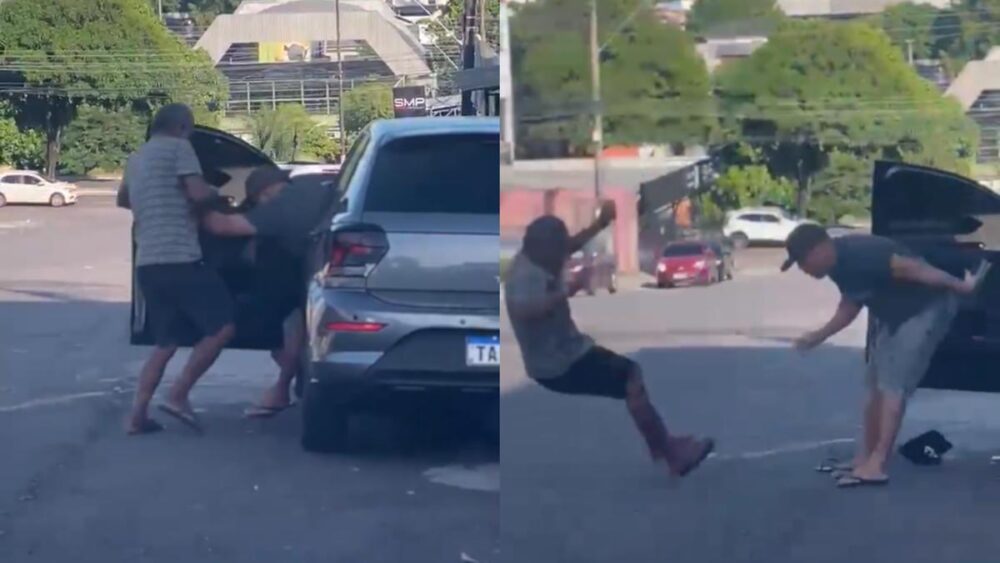Idoso é vítima de golpe em agência bancária e sofre agressão durante fuga de criminoso em Manaus