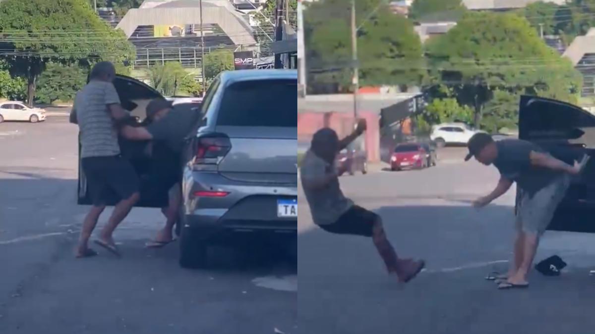 Idoso é vítima de golpe em agência bancária e sofre agressão durante fuga de criminoso em Manaus