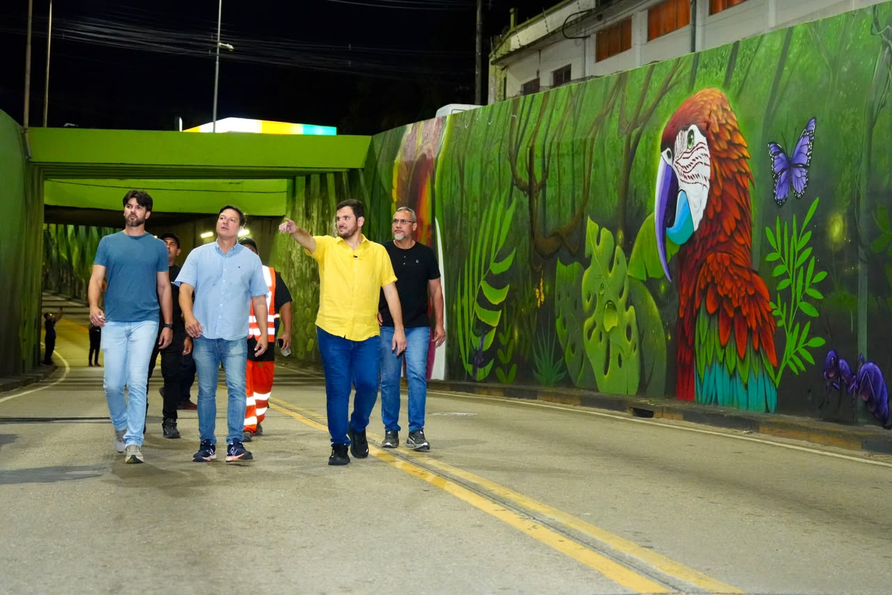 Renato Junior vistoria obra que moderniza passagem de nível entre Constantino Nery e Theomário Pinto