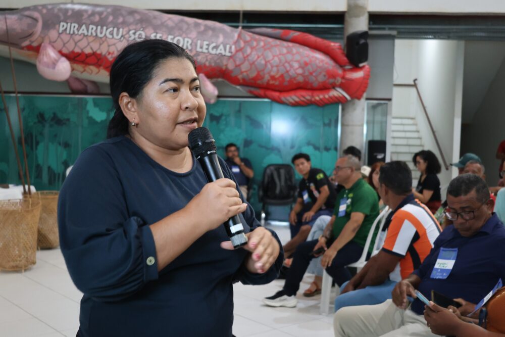 Manejadores de pirarucu discutem proteção territorial durante encontro no Médio e Alto Solimões
