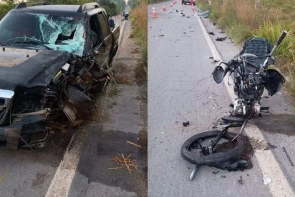 Casal morre em colisão entre moto e carro na BR-174, no Amazonas