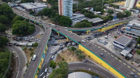 Obras de modernização avançam no viaduto Miguel Arraes, na zona Centro-Sul de Manaus