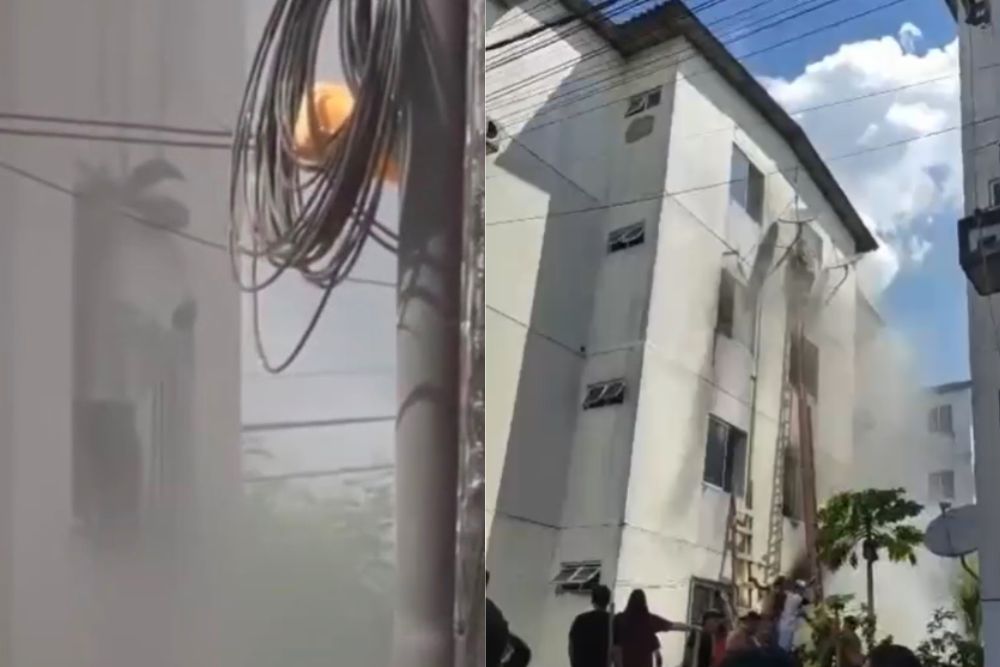 Cão morre e bebê é resgatado por janela em incêndio no Viver Melhor 3, na zona Norte