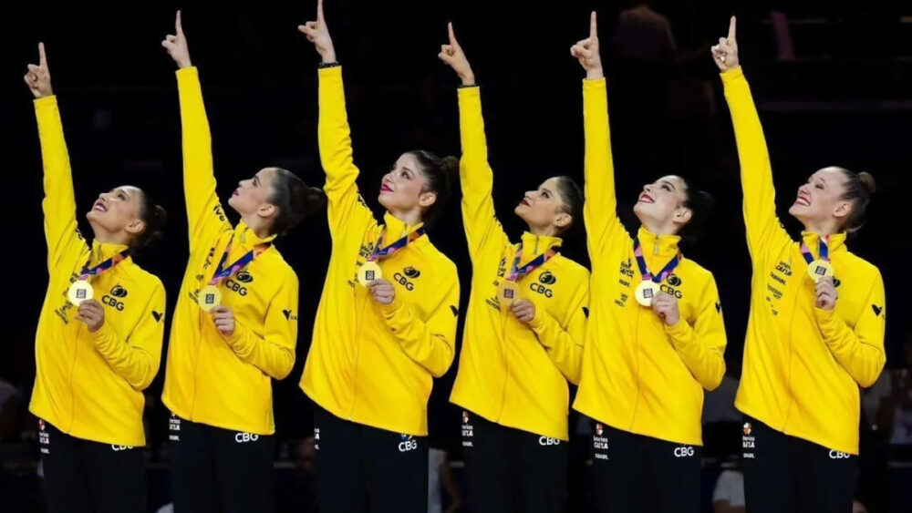 Brasil conquista ouro inédito no Mundial de ginástica rítmica