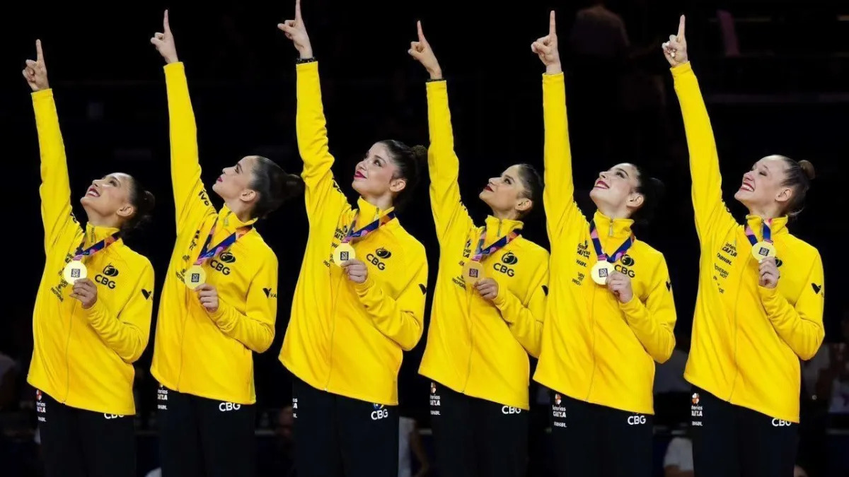 Brasil conquista ouro inédito no Mundial de ginástica rítmica