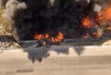 Incêndio se espalha por área de vegetação e mobiliza bombeiros na Avenida Margarita