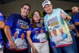 Eduardo Braga participa de caminhada com Omar Aziz em Manacapuru
