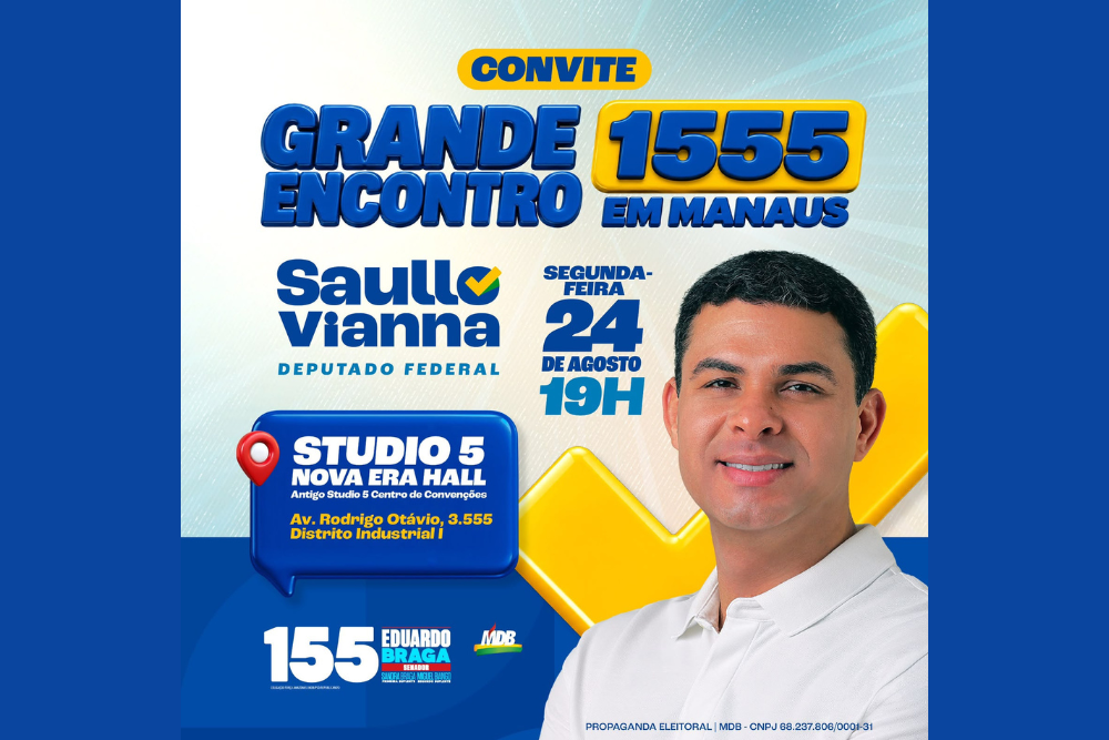 Saullo Vianna faz encontro com apoiadores nesta segunda-feira em Manaus