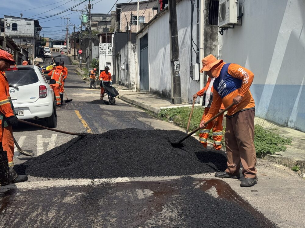 Manaus avança na recuperação de ruas e melhora trafegabilidade no Japiim