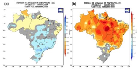 Agosto tem chuva abaixo da média na maior parte do Amazonas, aponta Inmet