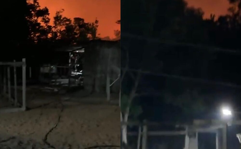 Incêndio já dura três dias e avança por área na Estrada de Novo Airão