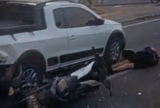 Motociclista fica ferido após colisão com carro e trânsito é afetado em Manaus