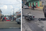 Motociclista morre após perder controle de moto e cair sob caminhão em Manaus
