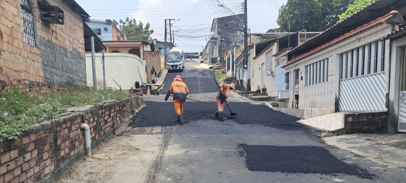 Obras de recuperação viária avançam no bairro Cidade Nova, em Manaus