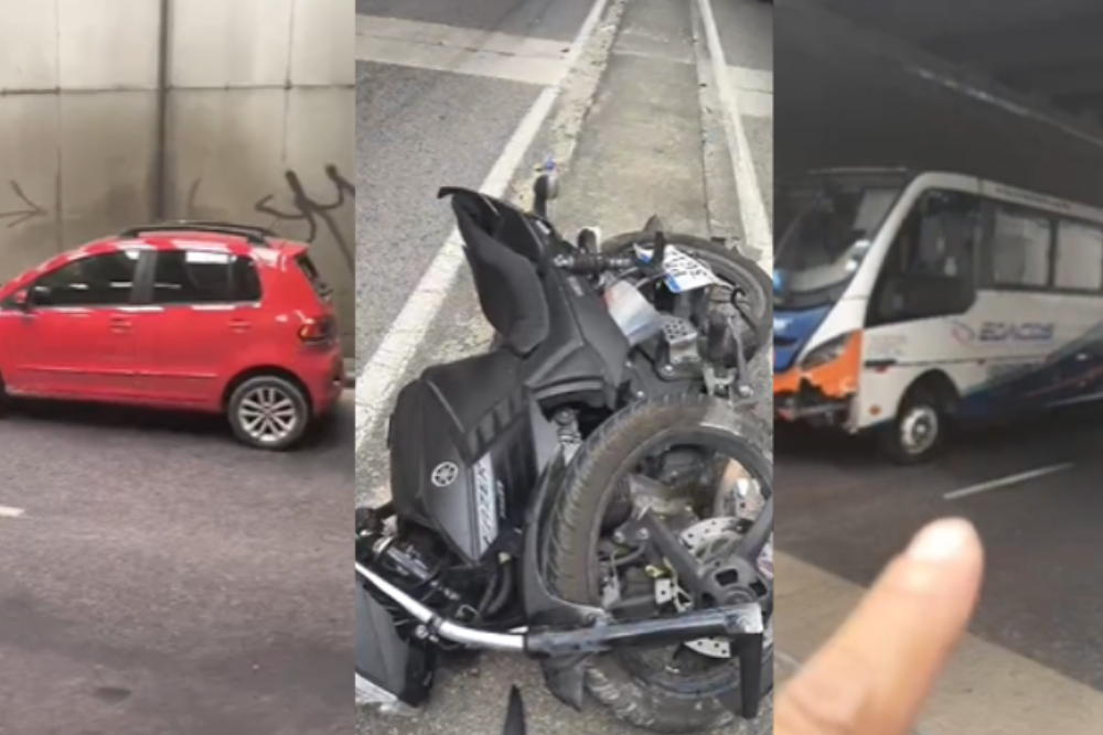 Motociclista é atingida por ônibus de funcionários e fica ferida em Manaus